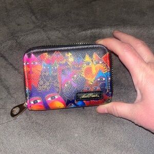 Laurel Burch Multicolor Cat Design Wallet